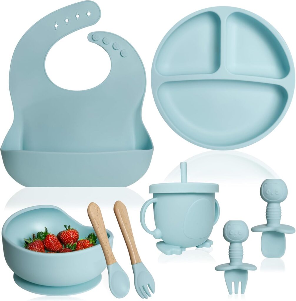 Baby Weaning Feeding Bowl + Spoon Set