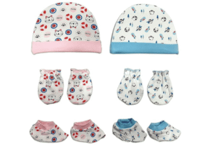 LuvLap Baby Caps Mittens Booties